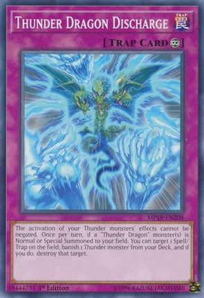 Thunder Dragon Discharge (Common / Short Print) [MP19-EN208] 1st Edition