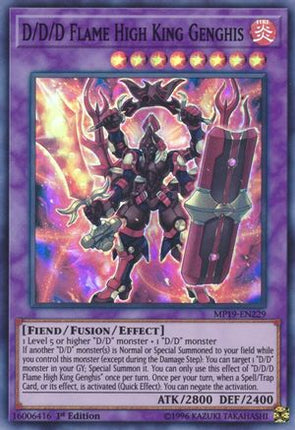 D/D/D Flame High King Genghis (Super Rare) [MP19-EN229] Unlimited