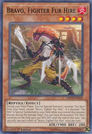 Bravo, Fighter Fur Hire (Common / Short Print) [MP19-EN249] 1st Edition