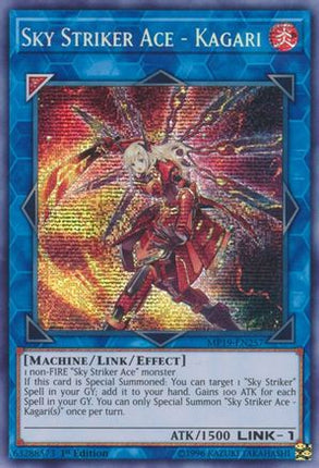 Sky Striker Ace - Kagari (Prismatic Secret Rare) [MP19-EN257] 1st Edition