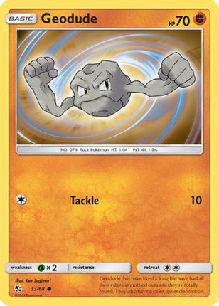 Geodude - 33/68 [Hidden Fates] Reverse Holofoil