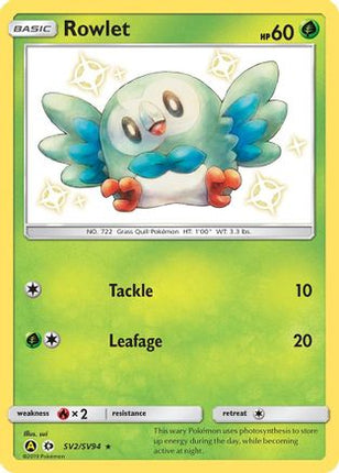 Rowlet - SV2/SV94 [Hidden Fates: Shiny Vault] Holofoil