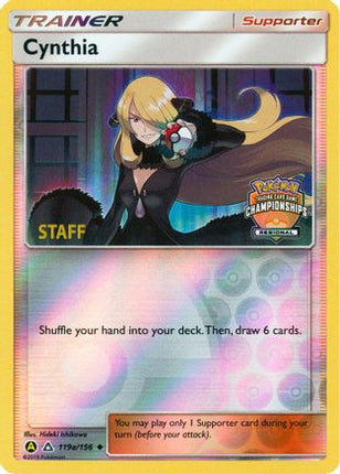 Cynthia - 119a/156 (Regional Championships) [Staff] [League & Championship Cards] Reverse Holofoil