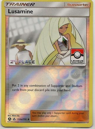 Lusamine - 153a/156 (League Challenge) [2nd Place] [League & Championship Cards] Reverse Holofoil