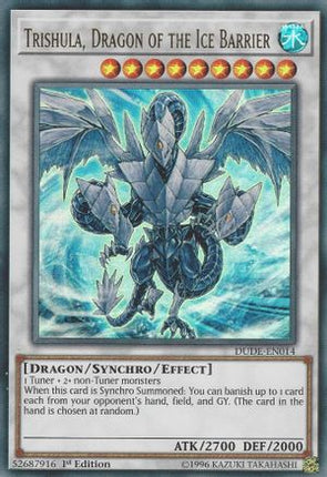 Trishula, Dragon of the Ice Barrier (Ultra Rare) [DUDE-EN014] 1st Edition