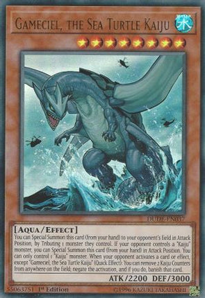 Gameciel, the Sea Turtle Kaiju (Ultra Rare) [DUDE-EN037] 1st Edition