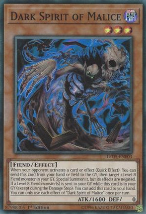 Dark Spirit of Malice (Super Rare) [LED5-EN003] 1st Edition
