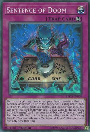 Sentence of Doom (Super Rare) [LED5-EN005] 1st Edition