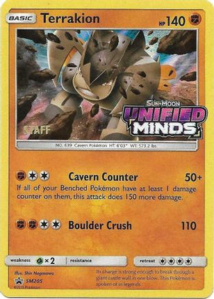Terrakion - SM205 (Prerelease) [Staff] - null/null [SM Promos] Holofoil
