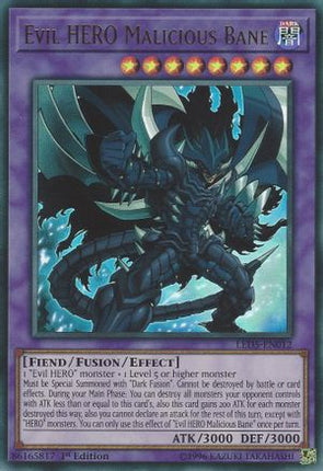 Evil HERO Malicious Bane (Ultra Rare) [LED5-EN012] 1st Edition