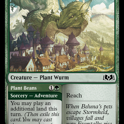 Beanstalk Wurm // Plant Beans [Wilds of Eldraine]