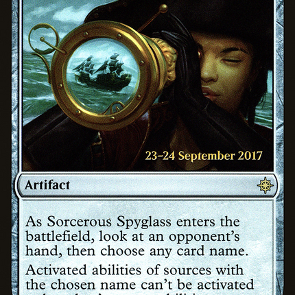 Sorcerous Spyglass [Ixalan Promos] Prerelease Foil