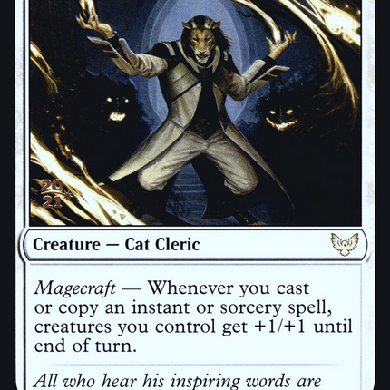 Leonin Lightscribe [Strixhaven: School of Mages Promos] Prerelease Foil