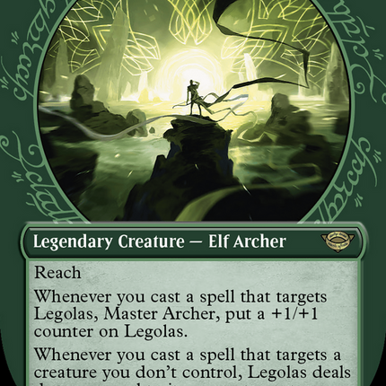 Legolas, Master Archer (Showcase) (Borderless) [The Lord of the Rings: Tales of Middle-earth] Surge Foil