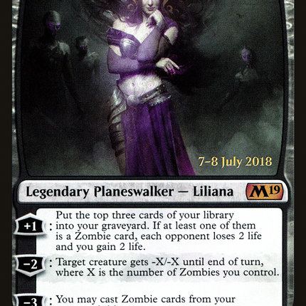 Liliana, Untouched by Death [Core Set 2019 Promos] Prerelease Foil