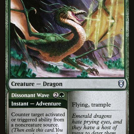 Emerald Dragon // Dissonant Wave [Commander Legends: Battle for Baldur's Gate]