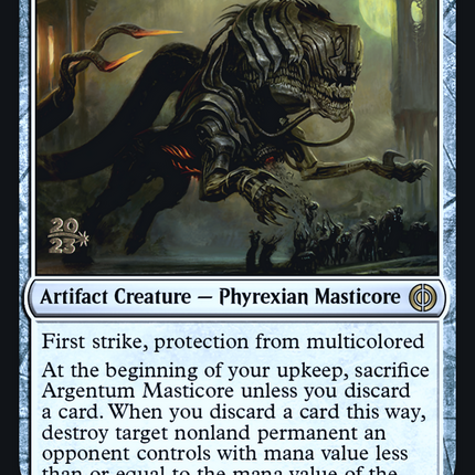 Argentum Masticore [Phyrexia: All Will Be One Promos] Prerelease Foil