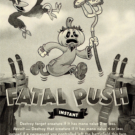 Fatal Push (0884) (Black & White Foil) [Secret Lair Drop Series] Foil