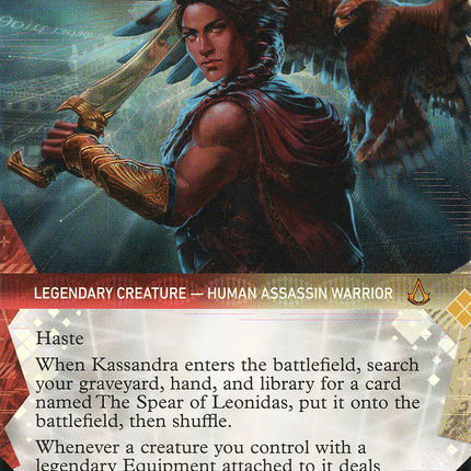 Kassandra, Eagle Bearer (Showcase) (Borderless) [Assassin's Creed] Textured Foil