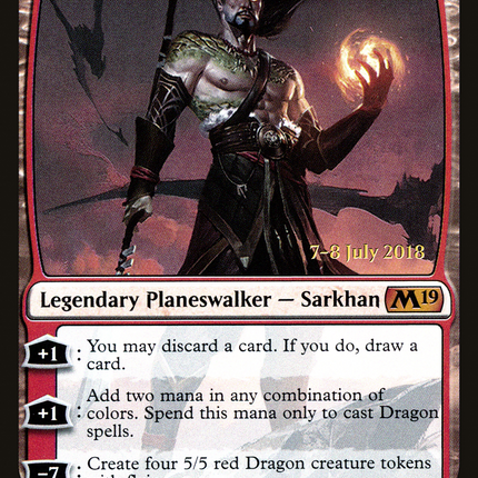 Sarkhan, Fireblood [Core Set 2019 Promos] Prerelease Foil