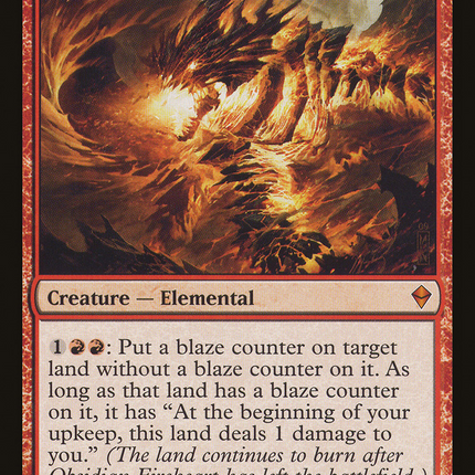 Obsidian Fireheart [Zendikar]