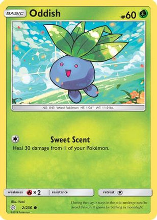 Oddish 002/236 - SM  Cosmic Eclipse Reverse Holofoil