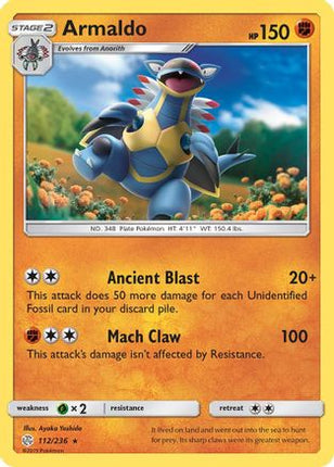 Armaldo 112/236 - SM  Cosmic Eclipse Reverse Holofoil
