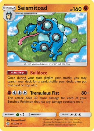 Seismitoad - 117/236 [SM - Cosmic Eclipse] Reverse Holofoil