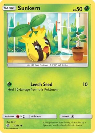Sunkern 7/236 - SM  Cosmic Eclipse Reverse Holofoil