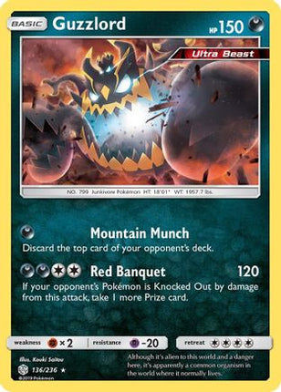 Guzzlord 136/236 - SM  Cosmic Eclipse Reverse Holofoil
