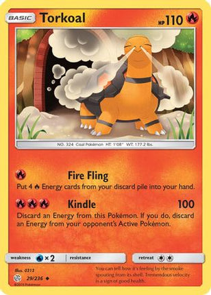 Torkoal 29/236 - SM  Cosmic Eclipse Reverse Holofoil