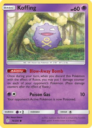 Koffing 076/236 - SM  Cosmic Eclipse Reverse Holofoil
