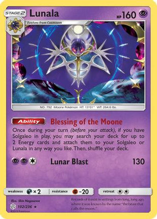 Lunala - 102/236 [SM - Cosmic Eclipse] Reverse Holofoil
