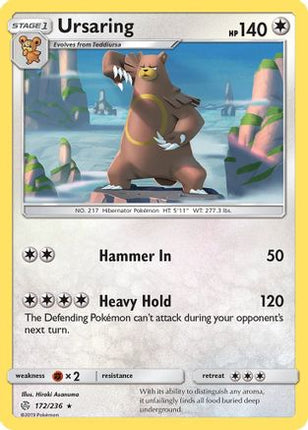Ursaring 172/236 - SM  Cosmic Eclipse  - Rare