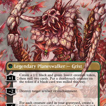 Grist, Voracious Larva // Grist, the Plague Swarm (Borderless) [Modern Horizons 3]