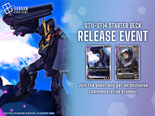 Gundam: ST11-14 Release Event - September 27th 2026 12PM