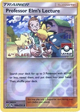 Professor Elm's Lecture - 188a/214 (League Challenge) [4th Place] [League & Championship Cards] Reverse Holofoil