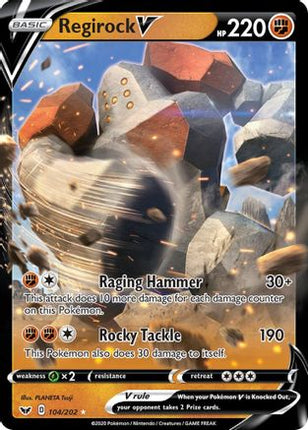 Regirock V - 104/202 [SWSH01: Sword & Shield Base Set] Holofoil