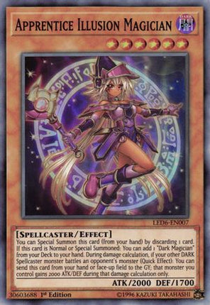 Apprentice Illusion Magician (Super Rare) [LED6-EN007] 1st Edition