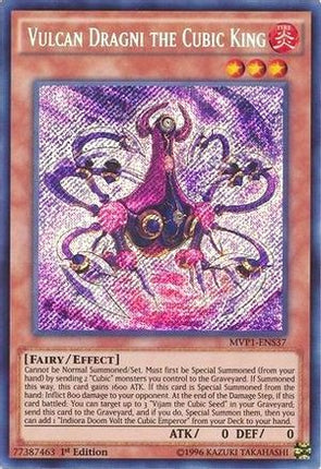 Vulcan Dragni the Cubic King (Secret Rare) [MVP1-ENS37] 1st Edition