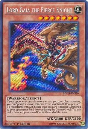 Lord Gaia the Fierce Knight (Secret Rare) [MVP1-ENS50] 1st Edition