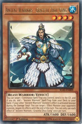 Ancient Warriors - Graceful Zhou Gong (Rare) [IGAS-EN009] 1st Edition