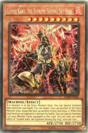 Gizmek Kaku, the Supreme Shining Sky Stag (Secret Rare) [IGAS-EN024] Unlimited