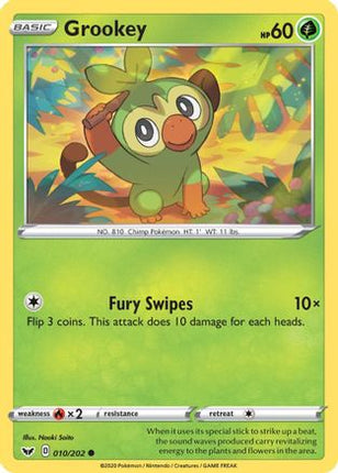 Grookey (010) - 10/202 [SWSH01: Sword & Shield Base Set] Reverse Holofoil