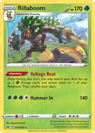 Rillaboom (014) - 14/202 [SWSH01: Sword & Shield Base Set] Holofoil