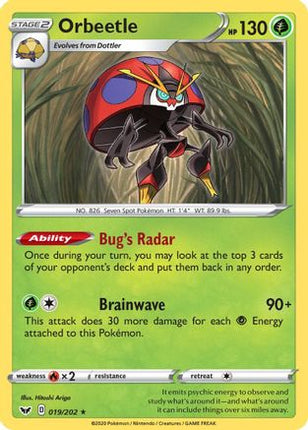 Orbeetle - 19/202 [SWSH01: Sword & Shield Base Set]