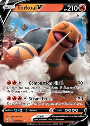 Torkoal V - 24/202 [SWSH01: Sword & Shield Base Set] Holofoil