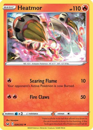 Heatmor - 26/202 [SWSH01: Sword & Shield Base Set] Reverse Holofoil