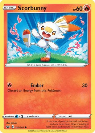 Scorbunny (030) - 30/202 [SWSH01: Sword & Shield Base Set]