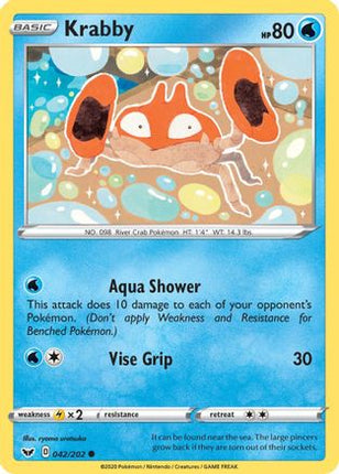 Krabby (042) - 42/202 [SWSH01: Sword & Shield Base Set]
